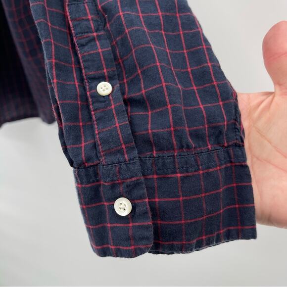 J. Crew Mercantile Pintuck Pleated Ruffle Collar 1/4 Button Cotton Shirt Size 14 - Picture 4 of 8